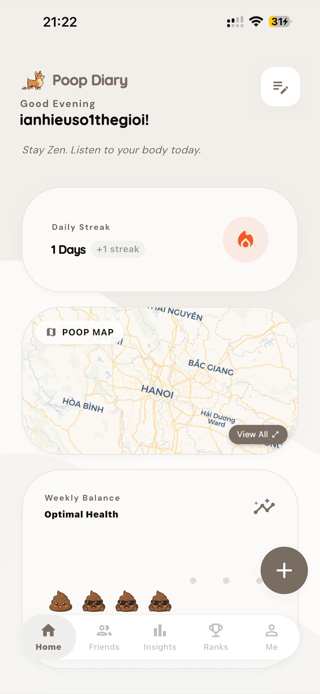 Poop Diary โ Home
